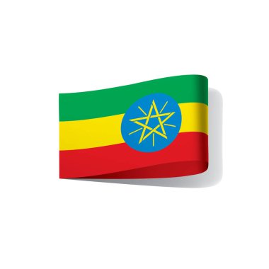Etiyopya bayrağı, vektör çizim