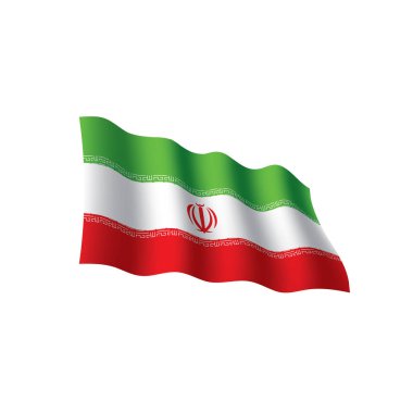 Iran bayrağı, vektör çizim