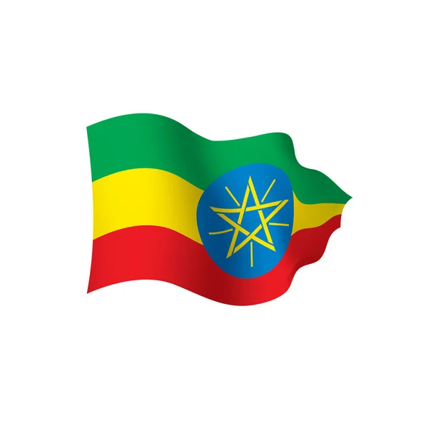 埃塞俄比亚旗子, 向量例证 — 图库矢量图片