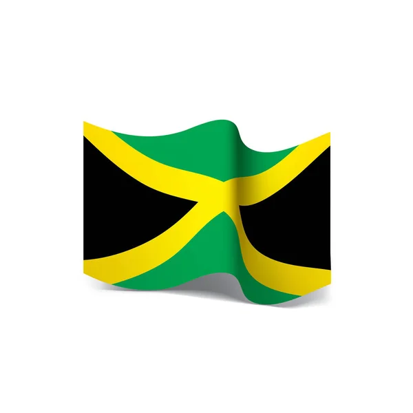 Jamaica flagga, vektor illustration — Stock vektor