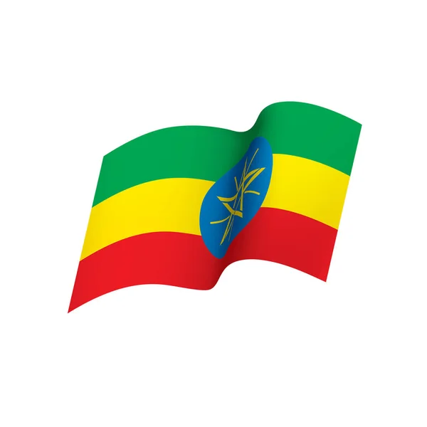 Vlag van Ethiopië, vectorillustratie — Stockvector