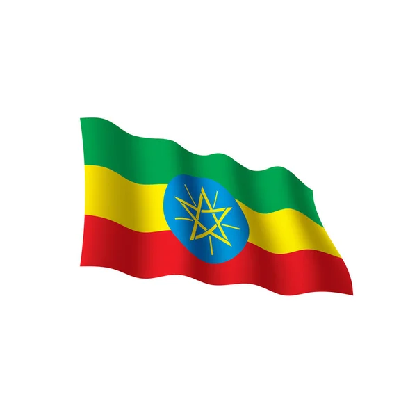 Vlag van Ethiopië, vectorillustratie — Stockvector