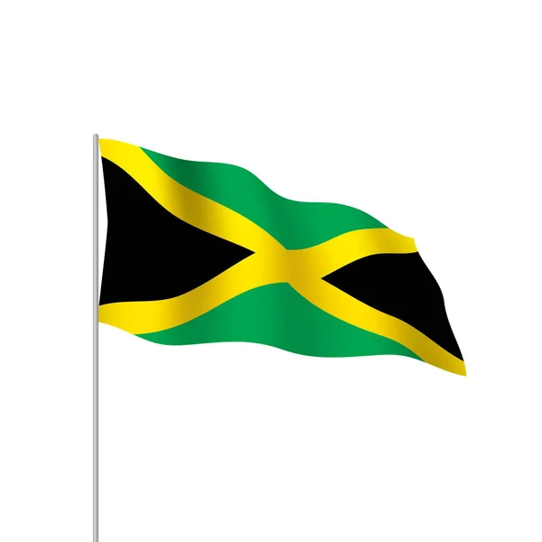 Bandera de Jamaica, vector de ilustración — Vector de stock