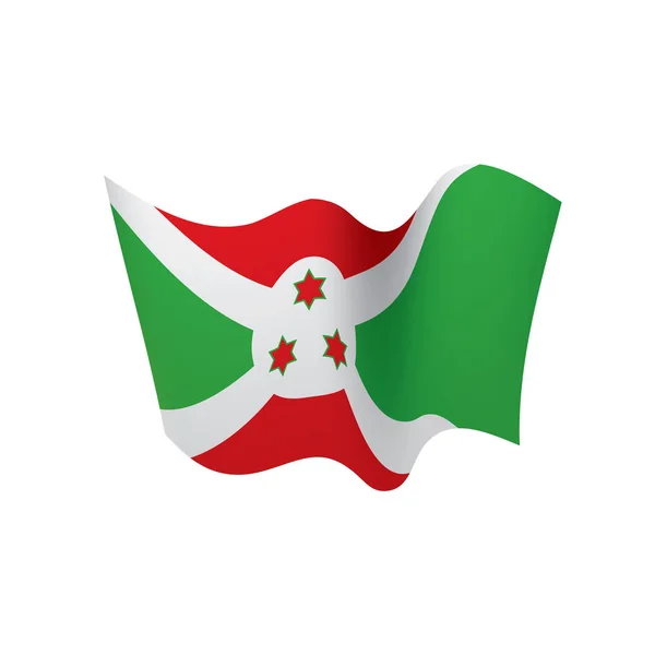 Burundische Flagge, Vektorillustration — Stockvektor