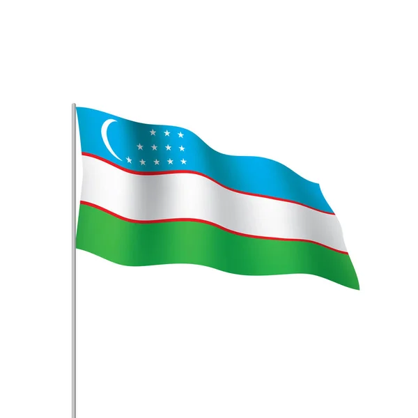 Uzbekistan flagga, vektorillustration — Stock vektor