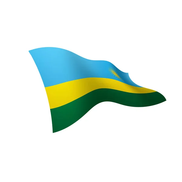 Vlag van Rwanda, vectorillustratie — Stockvector