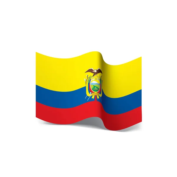 Vlag van Ecuador, vectorillustratie — Stockvector