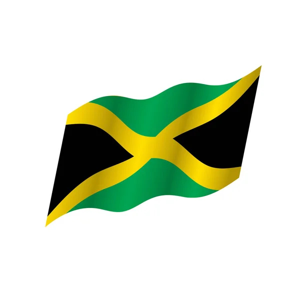 Bandera de Jamaica, vector de ilustración — Archivo Imágenes Vectoriales