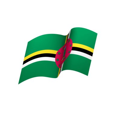 Dominika bayrak, vektör çizim