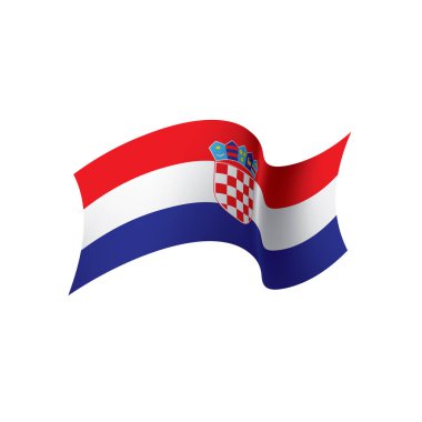 Hırvatistan bayrağı, vektör çizim