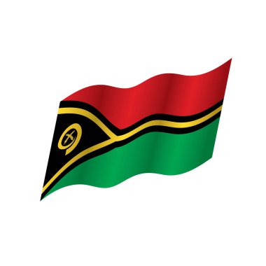 Vanuatu bayrağını, vektör çizim