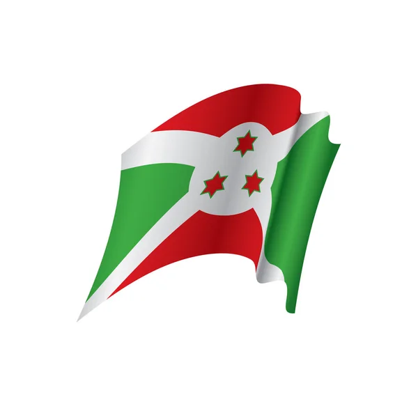 Burundische Flagge, Vektorillustration — Stockvektor