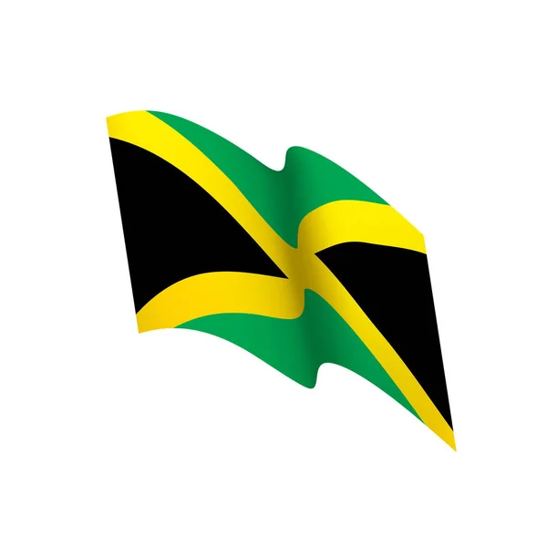 Bandera de Jamaica, vector de ilustración — Vector de stock