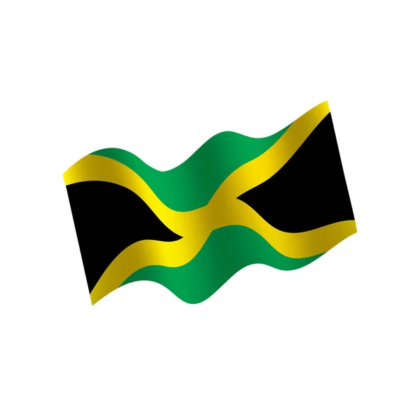 Jamaica vlag, vector illustratie — Stockvector