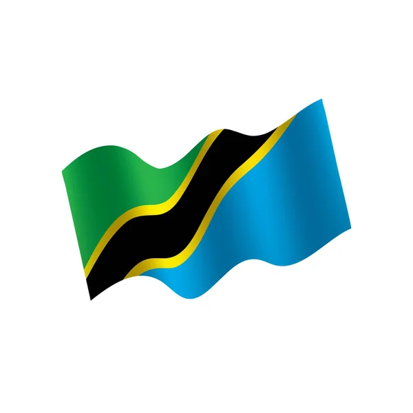 Drapeau Tanzanie, illustration vectorielle — Image vectorielle