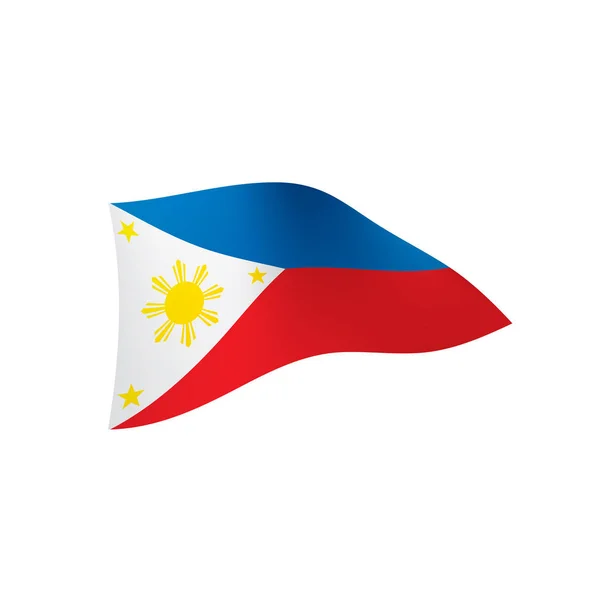 Fülöp-szigeteki zászló, vektoros illusztráció — Stock Vector