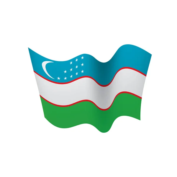 Uzbekistan flagga, vektorillustration — Stock vektor