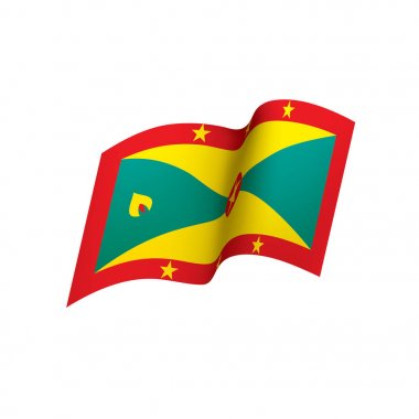 Grenada bayrağı, vektör çizim