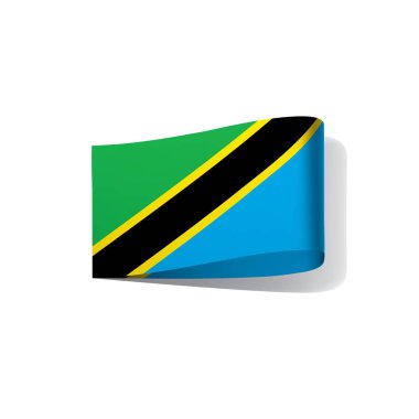 Tanzanya bayrak, vektör çizim