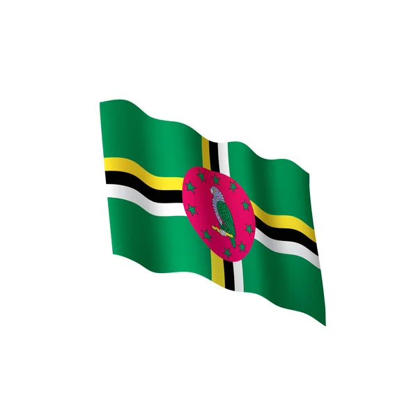 Bandera de Dominica, ilustración vectorial — Vector de stock