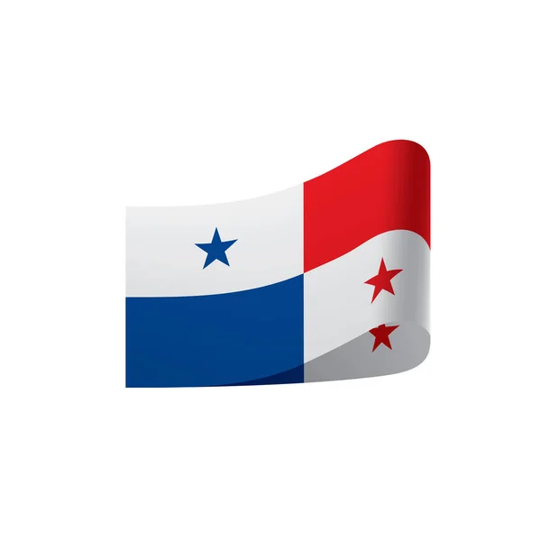 Bandera de Panamá, vector de ilustración — Vector de stock