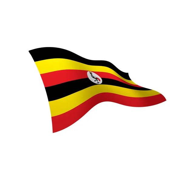 Ugandas Flagge, Vektorabbildung — Stockvektor