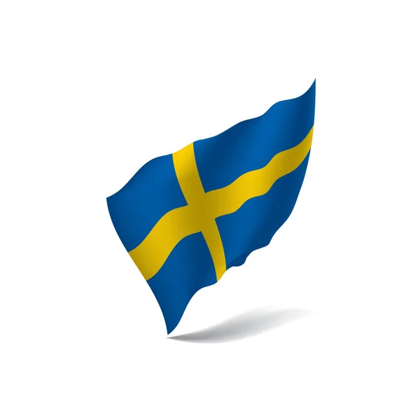 İsveç bayrağı, vektör illüstrasyonu — Stok Vektör