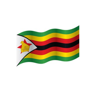 Zimbabve bayrağı, vektör çizim