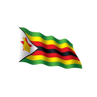 Zimbabve bayrağı, vektör çizim