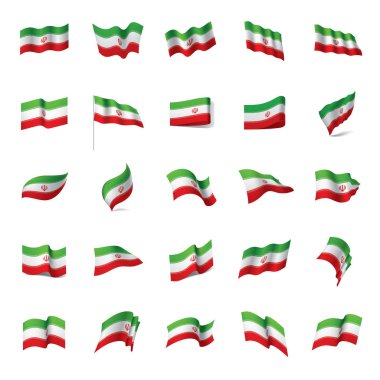 Iran bayrağı, vektör çizim