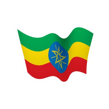 Etiyopya bayrağı, vektör çizim