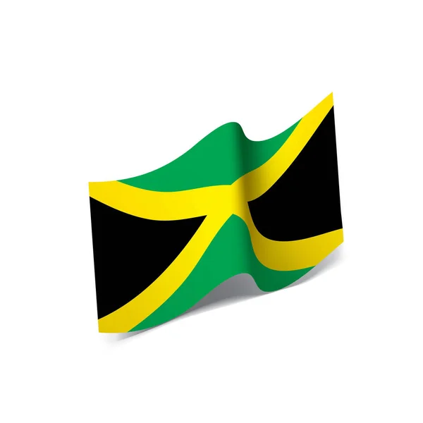 Drapel Jamaica, ilustrație vectorială — Vector de stoc