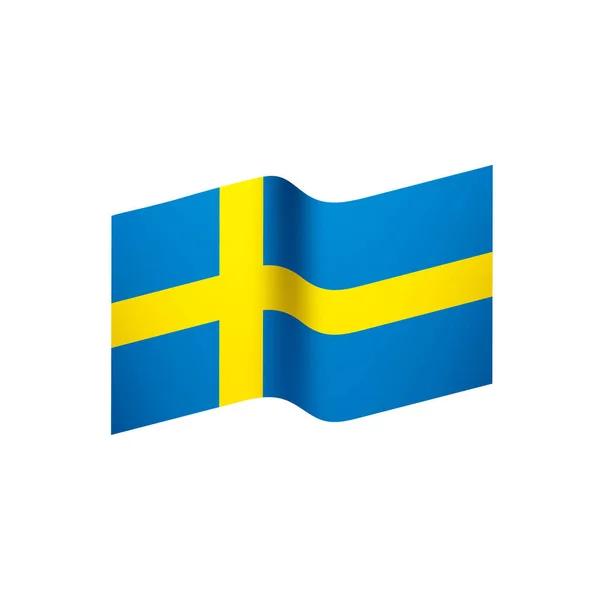 Schwedische Flagge, Vektorillustration — Stockvektor