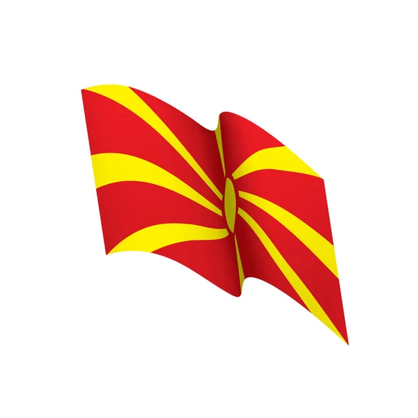 Macedónia bandeira, ilustração vetorial — Vetor de Stock