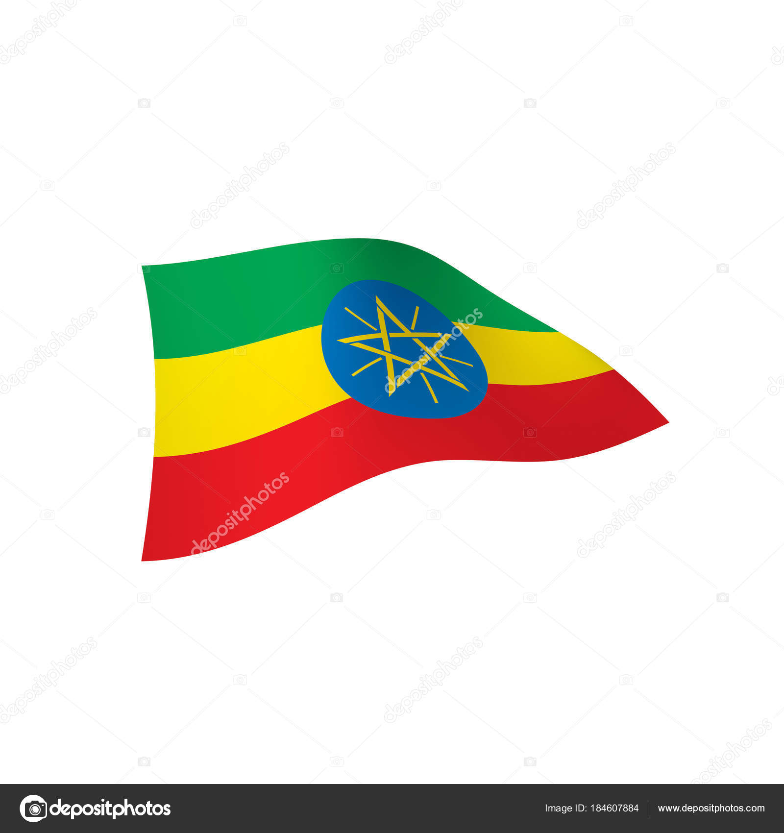 Download Ethiopia flag, vector illustration — Stock Vector ...