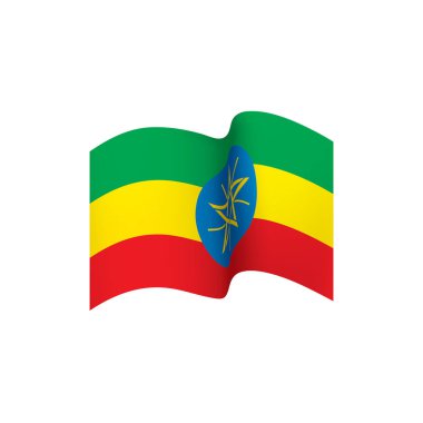 Etiyopya bayrağı, vektör çizim