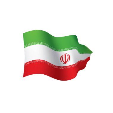 Iran bayrağı, vektör çizim