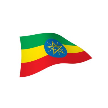 Etiyopya bayrağı, vektör çizim