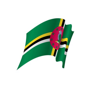 Dominika bayrak, vektör çizim