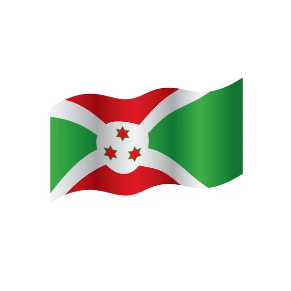 Bandera de Burundi, ilustración vectorial — Vector de stock