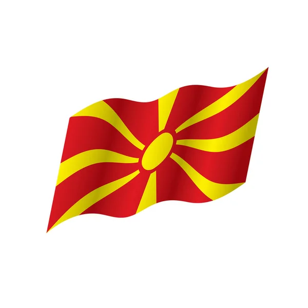 Bandera de Macedonia, vector de ilustración — Archivo Imágenes Vectoriales