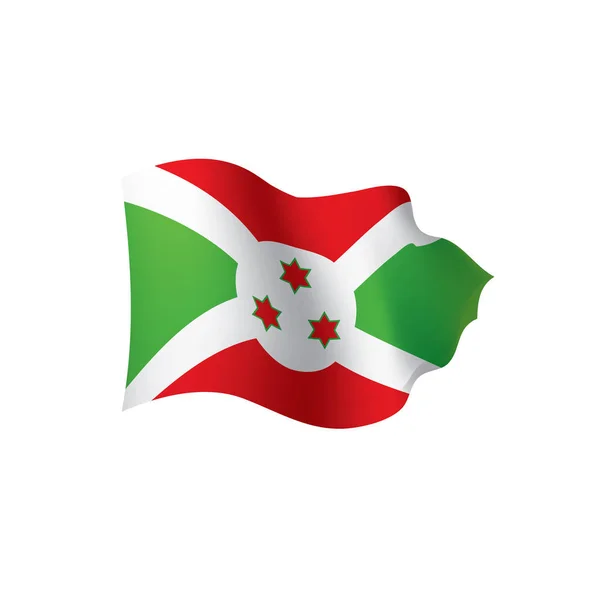 Vlajka Burundi, vektorové ilustrace — Stockový vektor