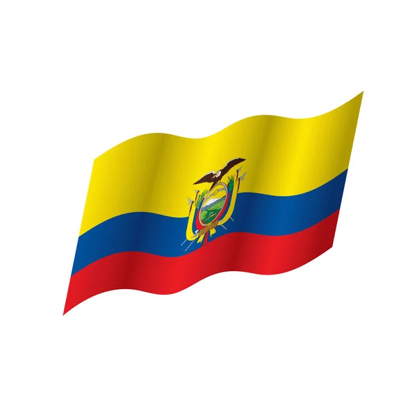 Ecuador flagg, vektorillustration — Stock vektor