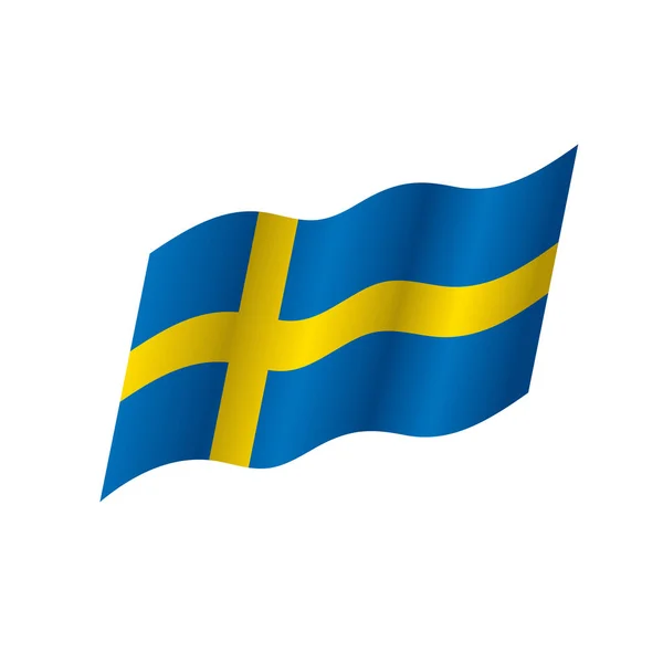 Schwedische Flagge, Vektorillustration — Stockvektor