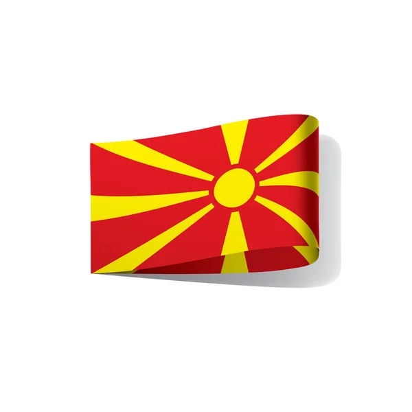 Bandera de Macedonia, vector de ilustración — Archivo Imágenes Vectoriales