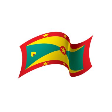 Grenada bayrağı, vektör çizim