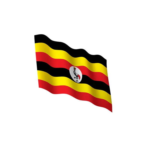 Bandera de Uganda, vector de ilustración — Vector de stock