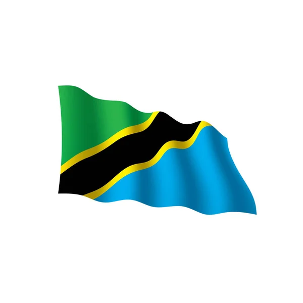 Tanzania flagga, vektorillustration — Stock vektor