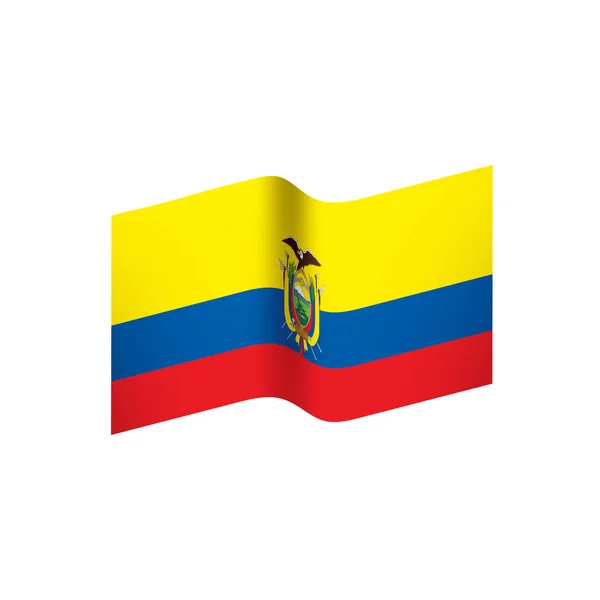 Bandeira do Equador, ilustração vetorial — Vetor de Stock
