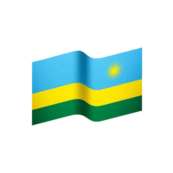 Rwanda flag, vector illustration — Stock Vector